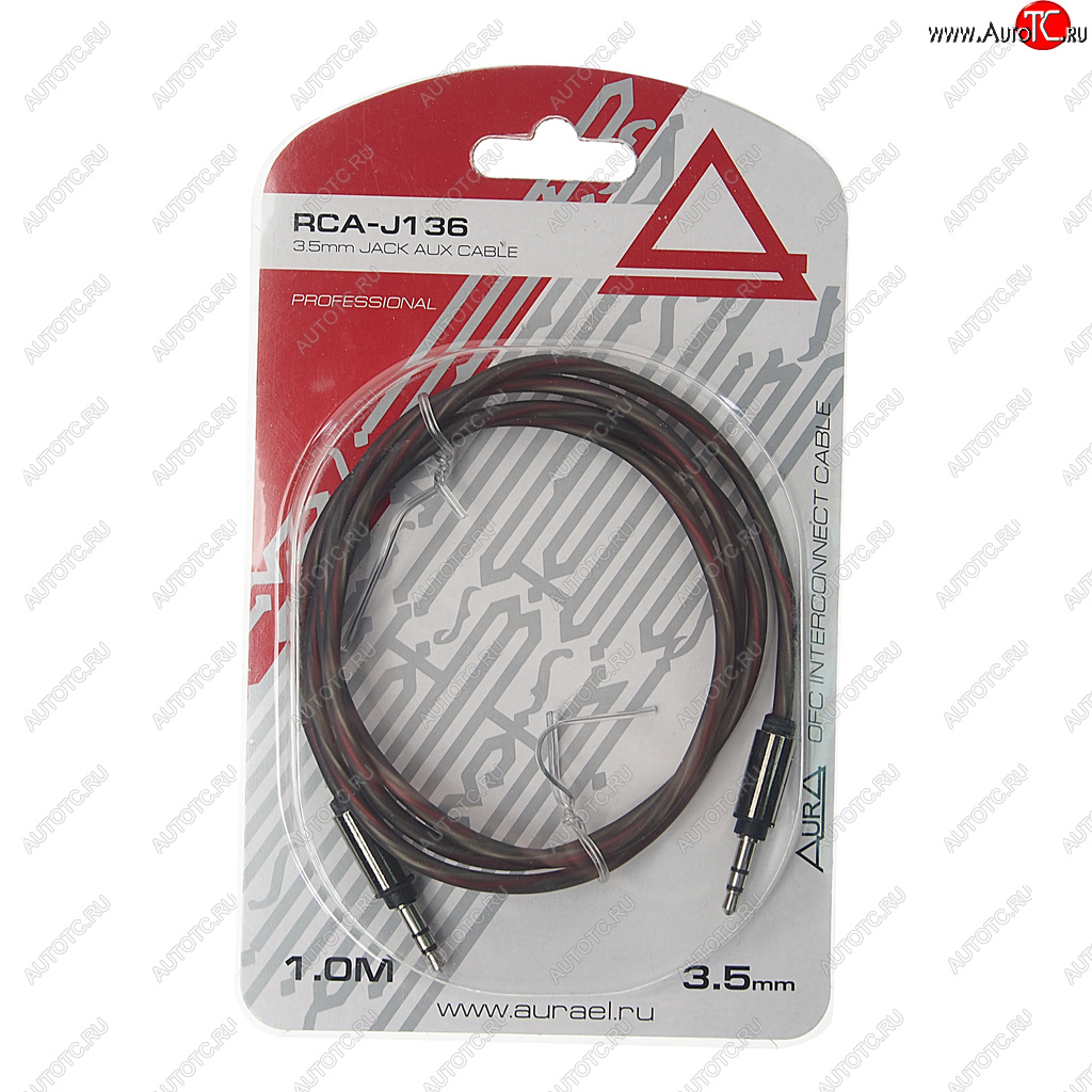 389 р. Кабель jack 3.5 1м AURA AURA rca-j136  с доставкой в г. Керчь