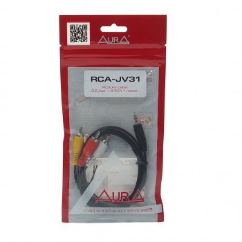 200 р. Кабель jack 3.5-RCA 1м AURA AURA rca-jv31  с доставкой в г. Керчь. Увеличить фотографию 1