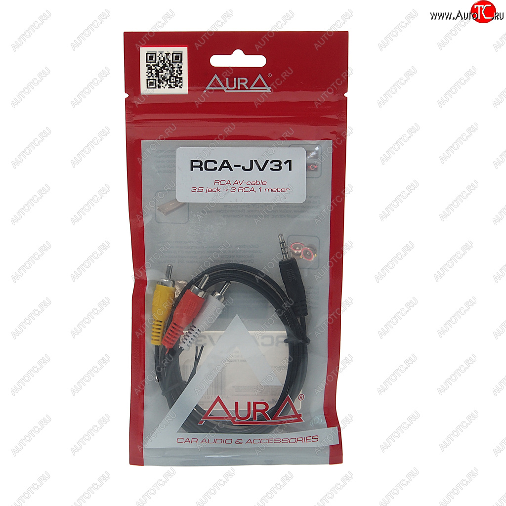 200 р. Кабель jack 3.5-RCA 1м AURA AURA rca-jv31  с доставкой в г. Керчь