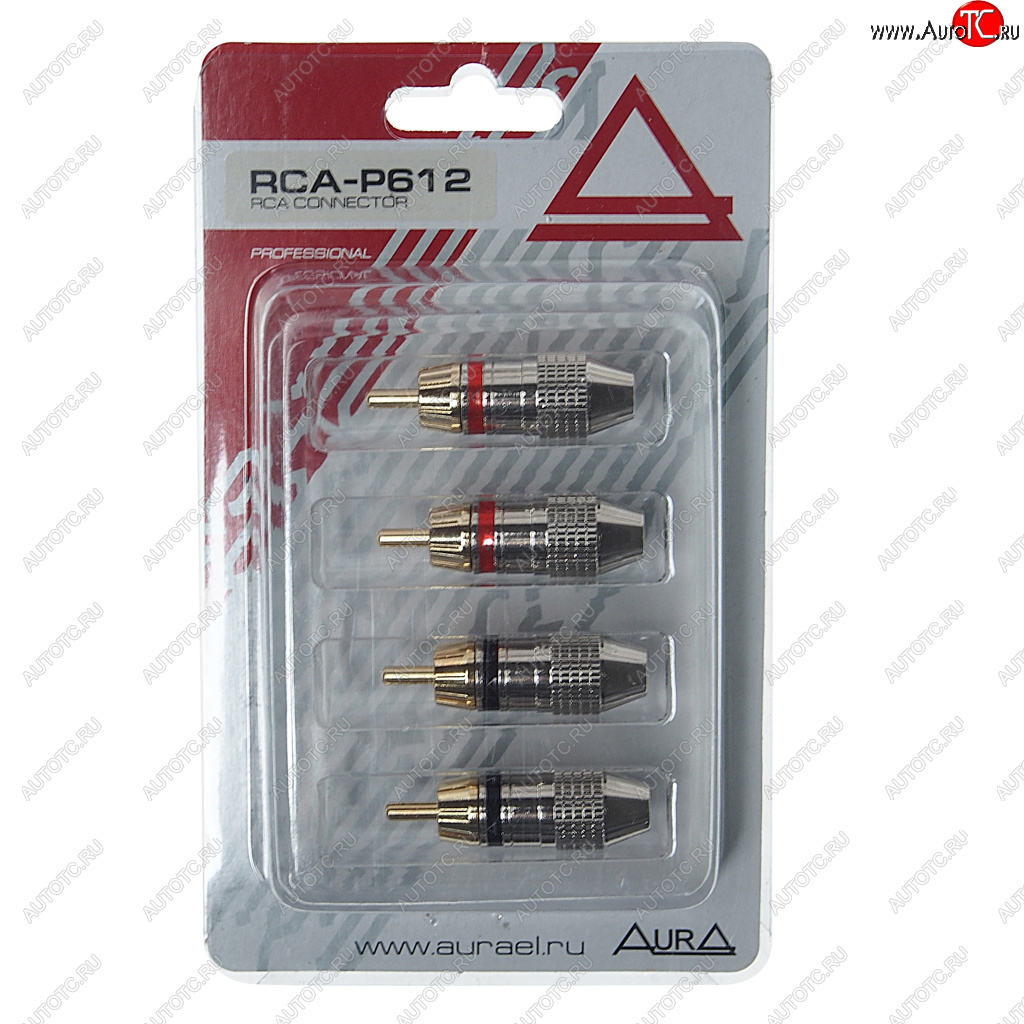 699 р. Штекер RCA комплект 4шт. AURA AURA rca-p612  с доставкой в г. Керчь