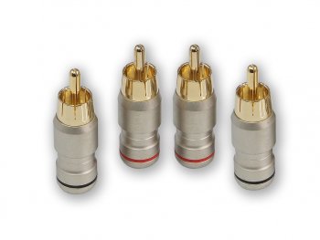 699 р. Штекер RCA комплект 4шт. AURA AURA rca-p614  с доставкой в г. Керчь. Увеличить фотографию 3