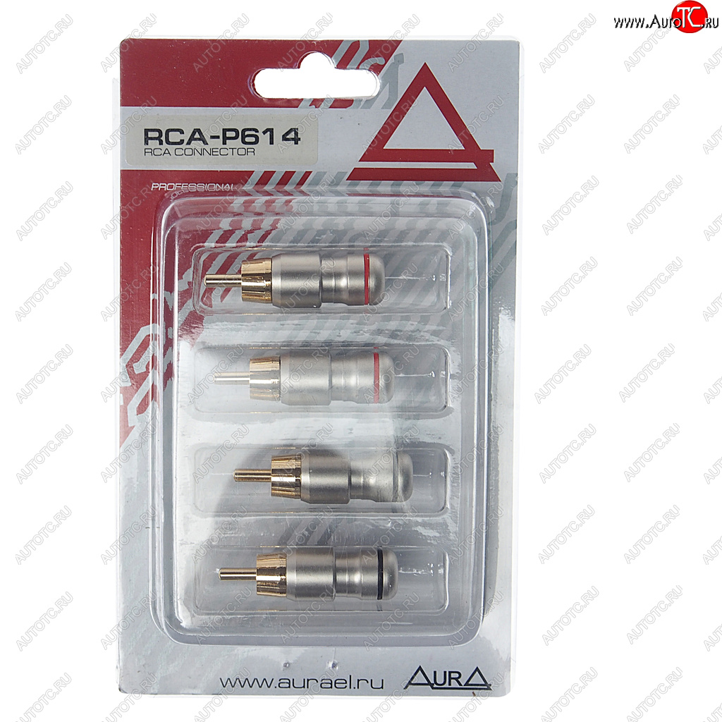 699 р. Штекер RCA комплект 4шт. AURA AURA rca-p614  с доставкой в г. Керчь