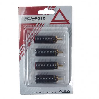1 069 р. Штекер RCA комплект 4шт. AURA AURA rca-p616  с доставкой в г. Керчь. Увеличить фотографию 1