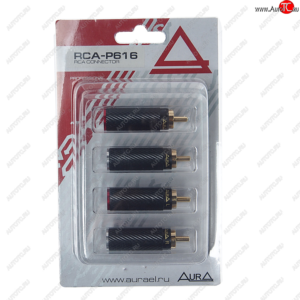 1 069 р. Штекер RCA комплект 4шт. AURA AURA rca-p616  с доставкой в г. Керчь