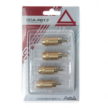 Штекер RCA комплект 4шт. AURA AURA rca-p617