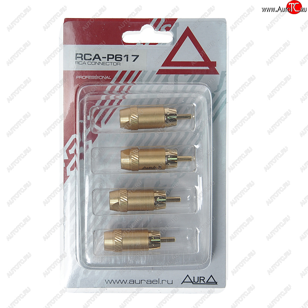 799 р. Штекер RCA комплект 4шт. AURA AURA rca-p617  с доставкой в г. Керчь