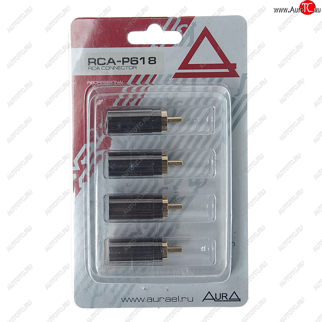 819 р. Штекер RCA комплект 4шт. AURA AURA rca-p618  с доставкой в г. Керчь