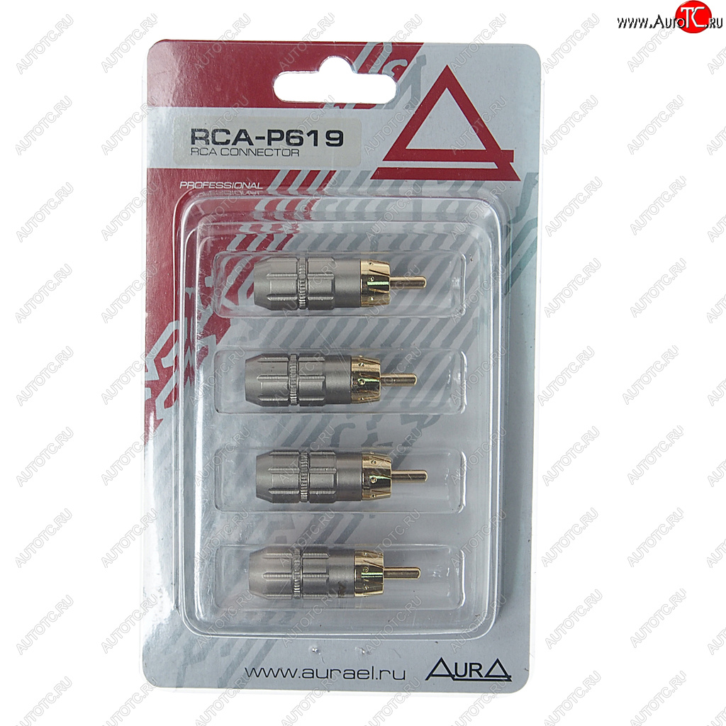 749 р. Штекер RCA комплект 4шт. AURA AURA rca-p619  с доставкой в г. Керчь