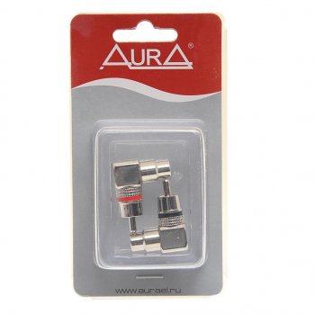 589 р. Переходник RCA-RCA угловой 2шт. AURA AURA rca-p620  с доставкой в г. Керчь. Увеличить фотографию 1