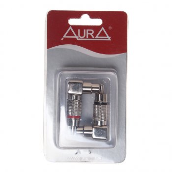 549 р. Переходник RCA-RCA угловой 2шт. AURA AURA rca-p621  с доставкой в г. Керчь. Увеличить фотографию 2