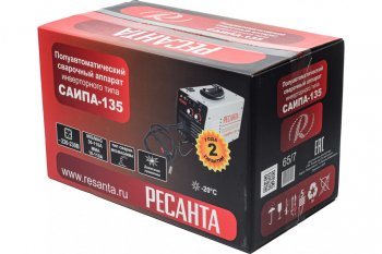 16 299 р. Аппарат сварочный 5.5кВт 20-110А d=0.6-0.8 220В инвертор полуавтомат РЕСАНТА РЕСАНТА ресанта саипа-135  с доставкой в г. Керчь. Увеличить фотографию 17