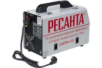 16 299 р. Аппарат сварочный 5.5кВт 20-110А d=0.6-0.8 220В инвертор полуавтомат РЕСАНТА РЕСАНТА ресанта саипа-135  с доставкой в г. Керчь. Увеличить фотографию 9