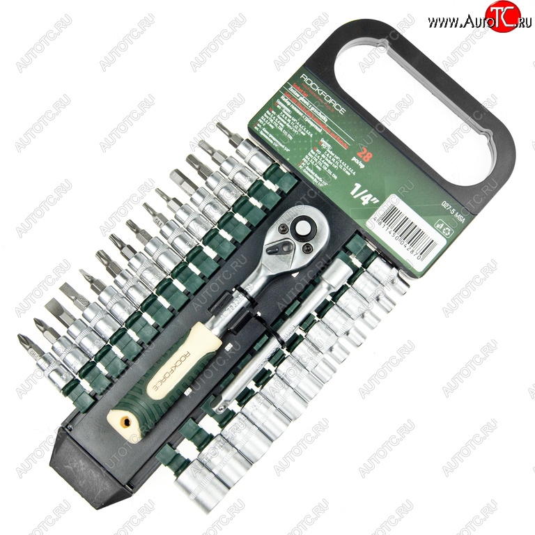 1 539 р. Набор головок торцевых и бит-головок 14 27 предметов ROCKFORCE ROCKFORCE rf-027-5msa  с доставкой в г. Керчь