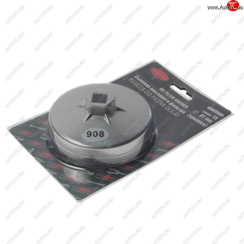 669 р. Съемник фильтров масляных 91мм 15-ти гранный чашка ROCKFORCE ROCKFORCE rf-10689115 ROCKFORCE rf-10689115  с доставкой в г. Керчь