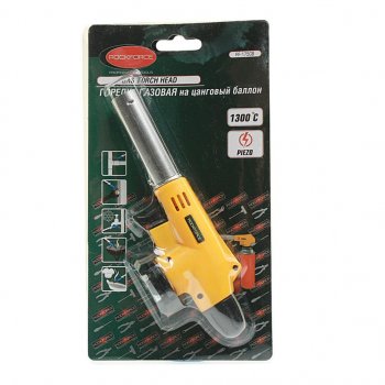 529 р. Горелка газовая под цанговый баллон с пьезоподжигом ROCKFORCE ROCKFORCE rf-175gb  с доставкой в г. Керчь. Увеличить фотографию 3