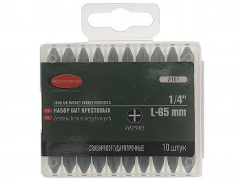579 р. Набор бит 14 PH2xPH2 L=65мм 10 предметов в футляре ROCKFORCE ROCKFORCE rf-2101  с доставкой в г. Керчь. Увеличить фотографию 1