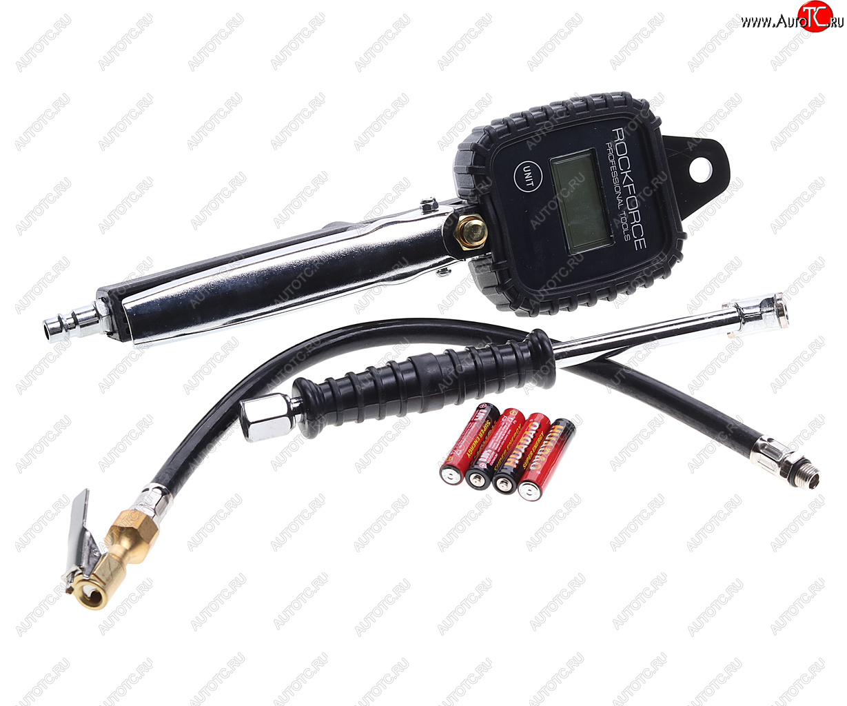 3 989 р. Пистолет для подкачки шин с манометром и шлангом 16Bar ROCKFORCE ROCKFORCE rf-23702b  с доставкой в г. Керчь