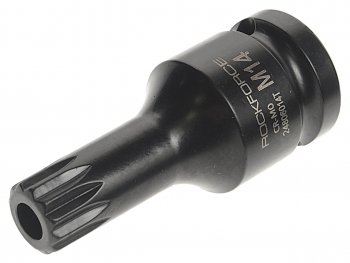 399 р. Бита-головка 12 SPLINE M14 с отверстием ударная ROCKFORCE ROCKFORCE rf-24806014t  с доставкой в г. Керчь. Увеличить фотографию 1