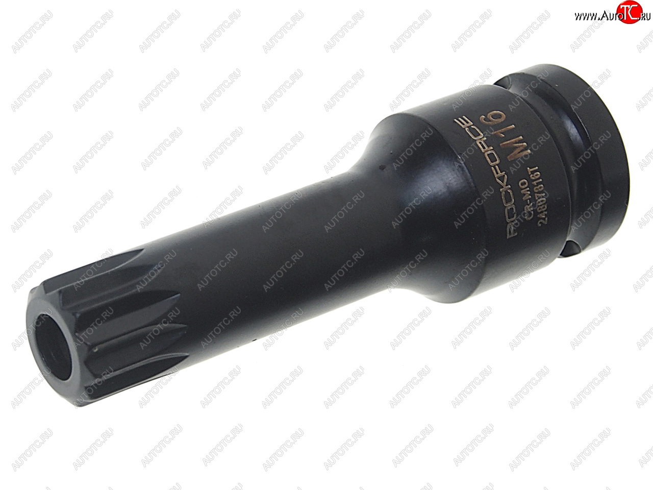399 р. Бита-головка 1/2 SPLINE M16 с отверстием ударная глубокая ROCKFORCE ROCKFORCE rf-24807816t ROCKFORCE rf-24807816t  с доставкой в г. Керчь