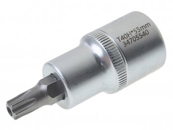 184 р. Бита-головка 12 TORX T40х55мм с отверстием ROCKFORCE ROCKFORCE rf-34705540  с доставкой в г. Керчь. Увеличить фотографию 1