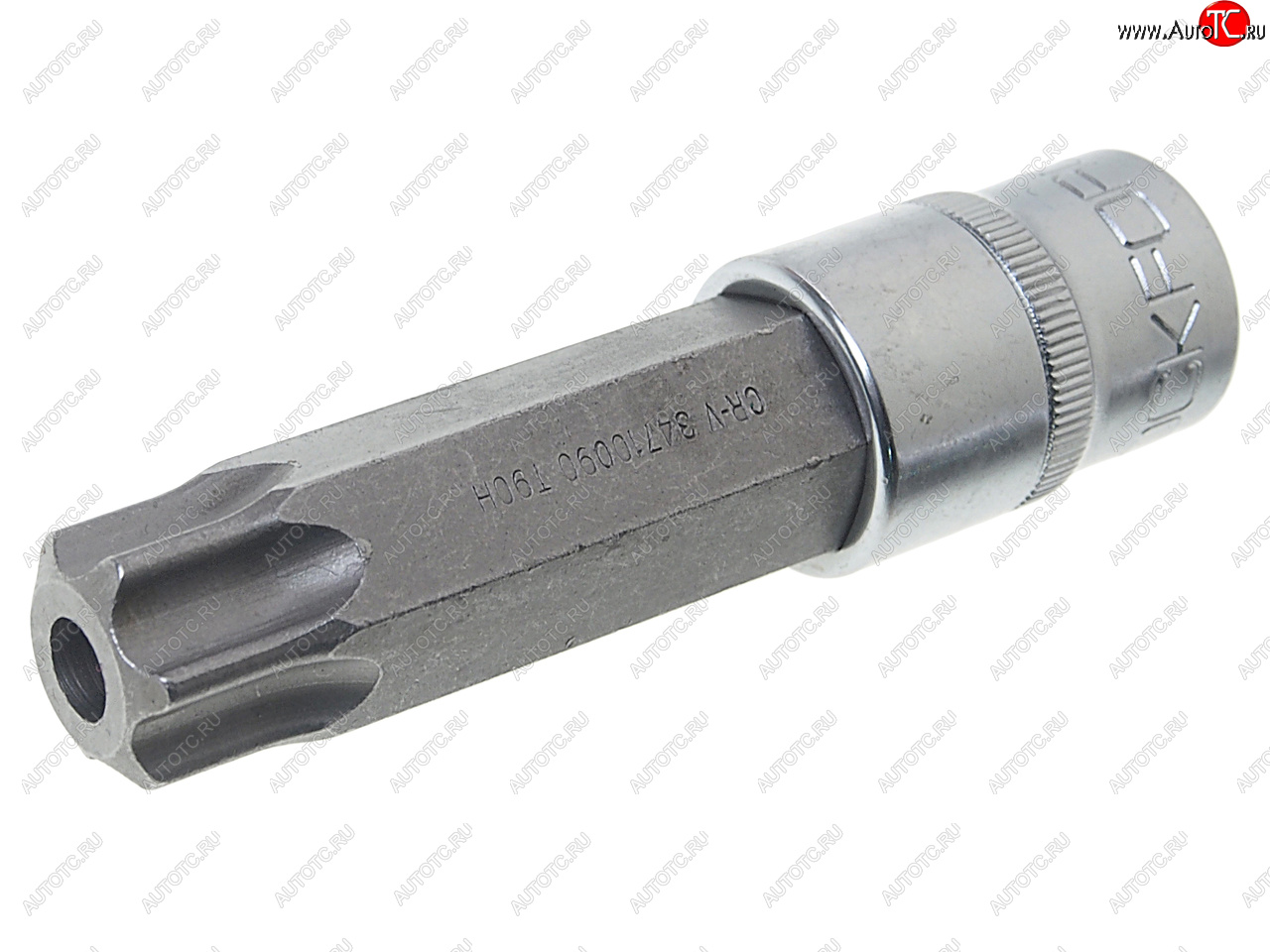429 р. Бита-головка 12 TORX T90х100мм с отверстием ROCKFORCE ROCKFORCE rf-34710090  с доставкой в г. Керчь