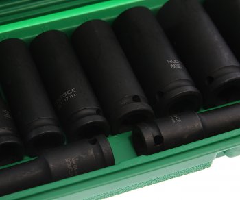 3 399 р. Набор головок торцевых 12 6-ти гранных 10-24мм глубоких ударных 11 предметов ROCKFORCE ROCKFORCE rf-4117-5mpb  с доставкой в г. Керчь. Увеличить фотографию 2