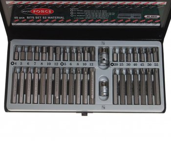 1 869 р. Набор бит 12 38 TORX T20-55 HEX H4-12мм SPLINE M5-12 2 держателя 40 предметов в кейсе ROCKFORCE ROCKFORCE rf-4401c  с доставкой в г. Керчь. Увеличить фотографию 2