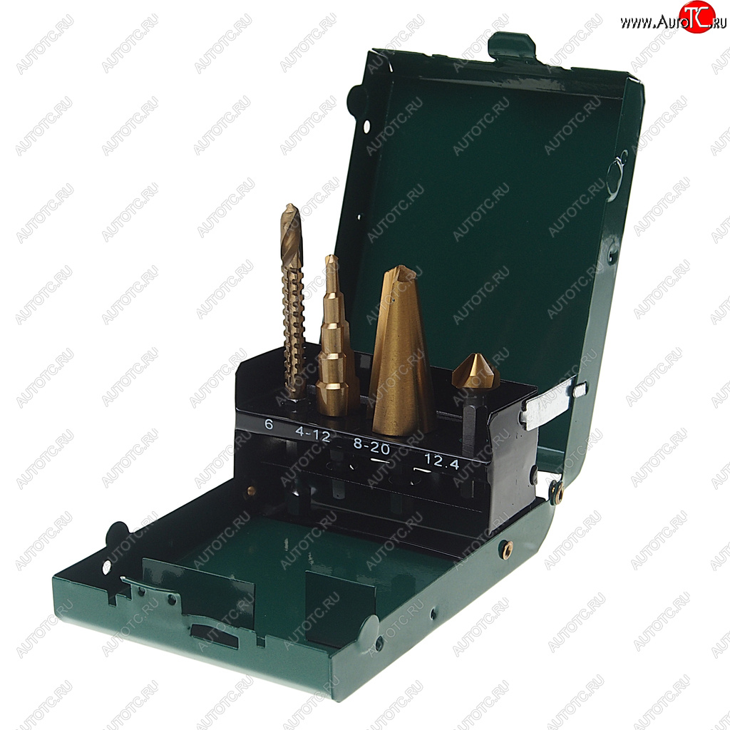 1 169 р. Набор сверл комбинированных (4шт.) HSS 4241 в футляре ROCKFORCE ROCKFORCE rf-44705  с доставкой в г. Керчь