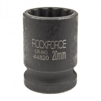 195 р. Головка торцевая 12 20мм 12-ти гранная ударная L=58мм ROCKFORCE ROCKFORCE rf-44820  с доставкой в г. Керчь. Увеличить фотографию 1