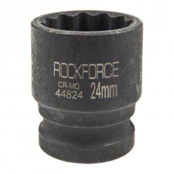 369 р. Головка торцевая 12 24мм 12-ти гранная ударная L=40мм ROCKFORCE ROCKFORCE rf-44824  с доставкой в г. Керчь. Увеличить фотографию 1