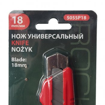 210 р. Нож 18мм с сегментированным лезвием ROCKFORCE ROCKFORCE rf-5055p18 ROCKFORCE rf-5055p18  с доставкой в г. Керчь. Увеличить фотографию 4