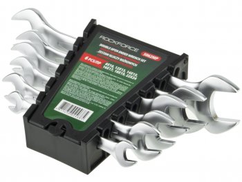 1 369 р. Набор ключей рожковых 8-24мм 6 предметов с держателем ROCKFORCE ROCKFORCE rf-5062mp  с доставкой в г. Керчь. Увеличить фотографию 1