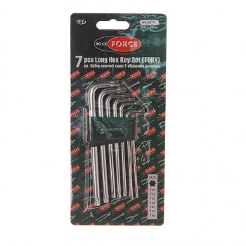 499 р. Набор ключей TORX T10-Т40 Г-образных удлиненных 7 предметов с держателем ROCKFORCE ROCKFORCE rf-5071l  с доставкой в г. Керчь. Увеличить фотографию 2