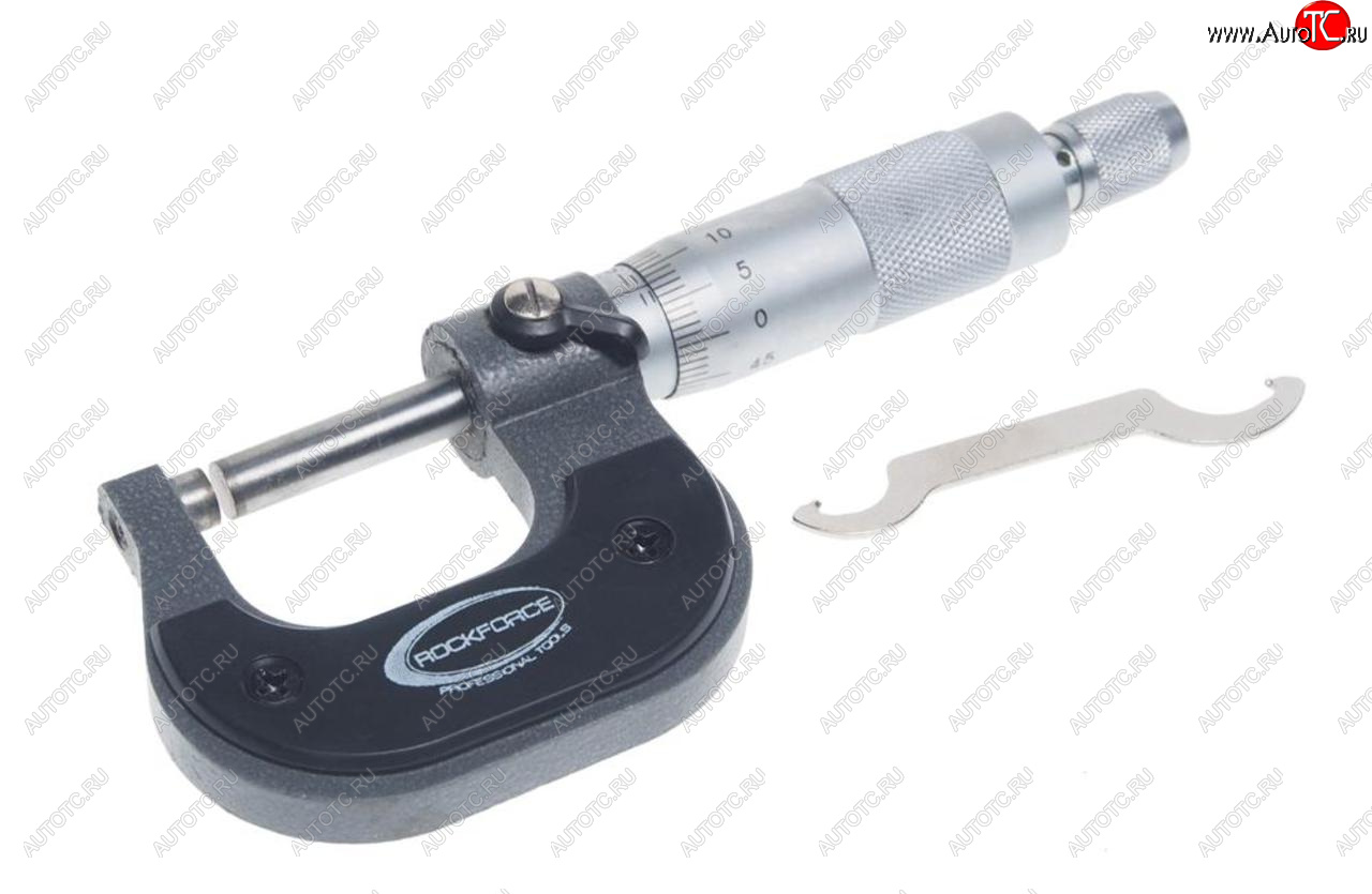 1 339 р. Микрометр 0-25мм 0.01мм в футляре ROCKFORCE ROCKFORCE rf-5096p9025 ROCKFORCE rf-5096p9025  с доставкой в г. Керчь