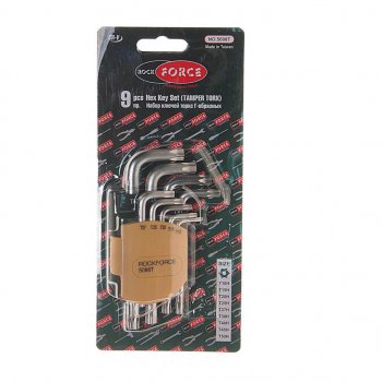 819 р. Набор ключей TORX T10Н-Т50H Г-образных 9 предметов с держателем ROCKFORCE ROCKFORCE rf-5098t  с доставкой в г. Керчь. Увеличить фотографию 3