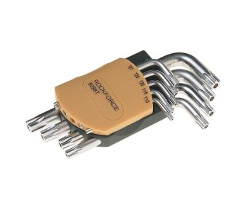 819 р. Набор ключей TORX T10Н-Т50H Г-образных 9 предметов с держателем ROCKFORCE ROCKFORCE rf-5098t  с доставкой в г. Керчь. Увеличить фотографию 1