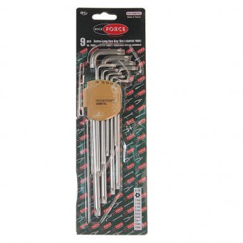 689 р. Набор ключей TORX T10Н-Т50H Г-образных удлиненных 9 предметов с держателем ROCKFORCE ROCKFORCE rf-5098txl  с доставкой в г. Керчь. Увеличить фотографию 2