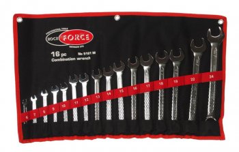 2 899 р. Набор ключей комбинированных 6-24мм 16 предметов на полотне ROCKFORCE ROCKFORCE rf-5161m ROCKFORCE rf-5161m  с доставкой в г. Керчь. Увеличить фотографию 1