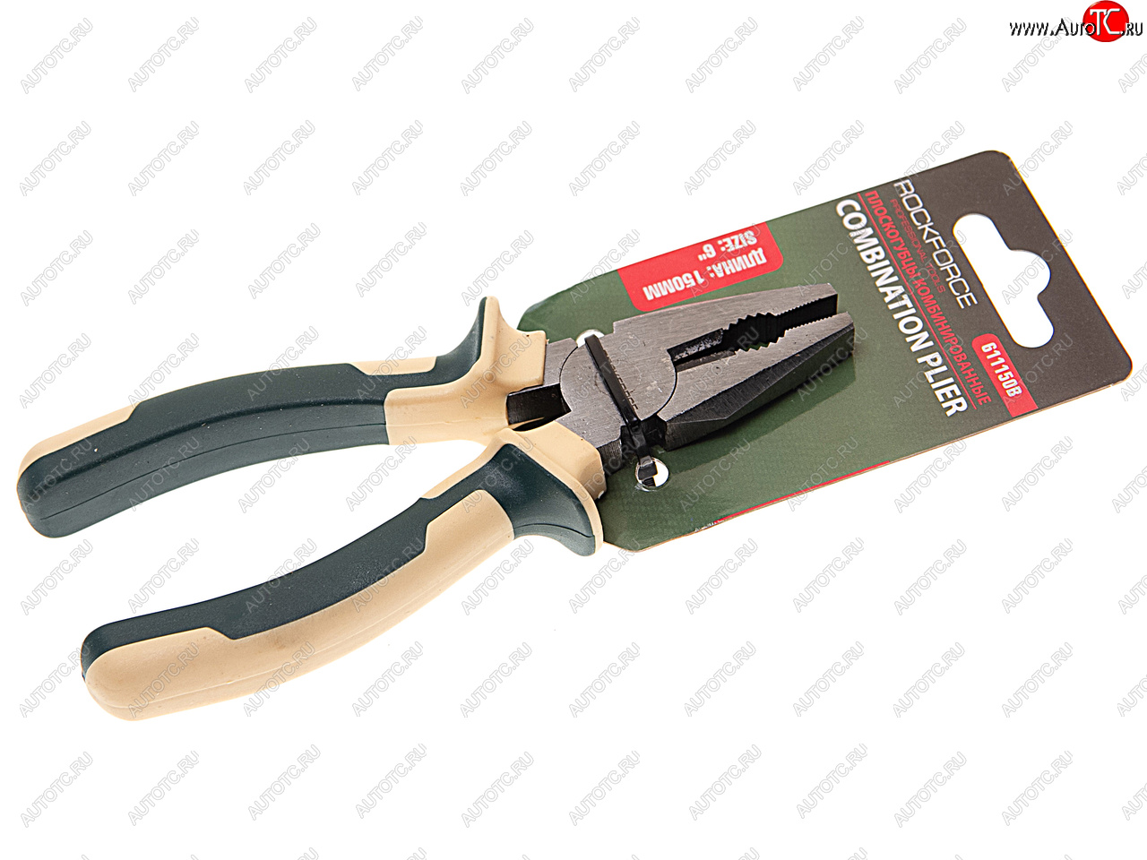 479 р. Пассатижи 150мм комбинированные с держателем ROCKFORCE ROCKFORCE rf-611150b  с доставкой в г. Керчь