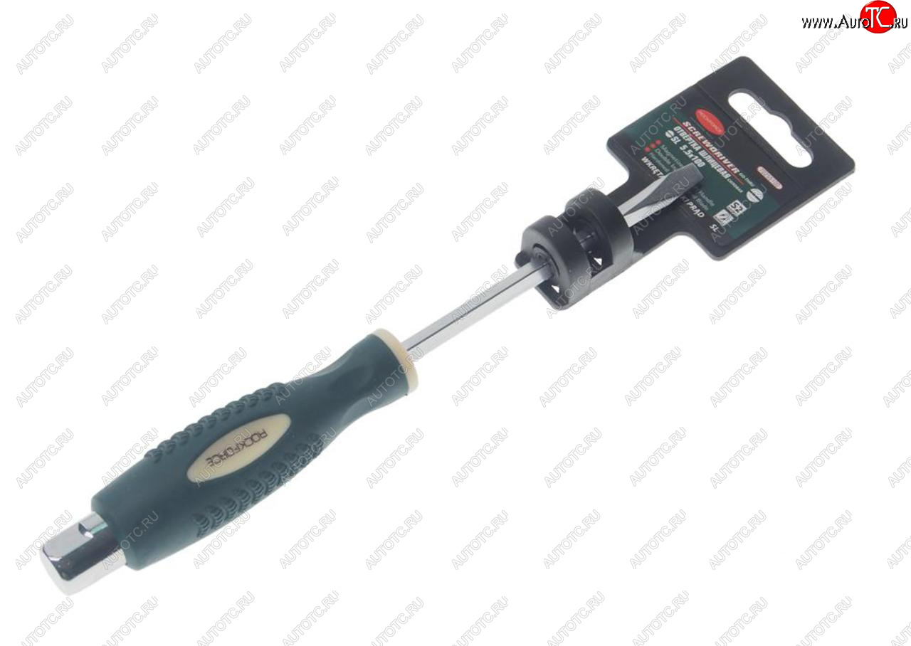369 р. Отвертка шлицевая SL 5.5х100мм силовая (сталь CrV) ROCKFORCE ROCKFORCE rf-70255100  с доставкой в г. Керчь