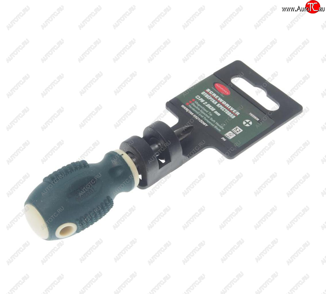 133 р. Отвертка крестовая PH 2.0x38мм магнитная c держателем Profi S2 ROCKFORCE ROCKFORCE rf-70320038 ROCKFORCE rf-70320038  с доставкой в г. Керчь
