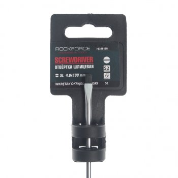 215 р. Отвертка шлицевая SL 4.0х100мм магнитная c держателем Profi S2 ROCKFORCE ROCKFORCE rf-70340100 ROCKFORCE rf-70340100  с доставкой в г. Керчь. Увеличить фотографию 2