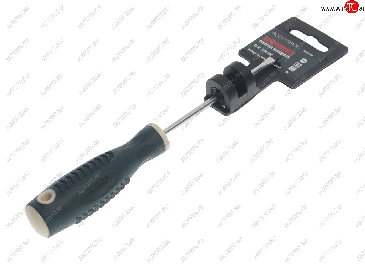 215 р. Отвертка шлицевая SL 4.0х100мм магнитная c держателем Profi S2 ROCKFORCE ROCKFORCE rf-70340100 ROCKFORCE rf-70340100  с доставкой в г. Керчь