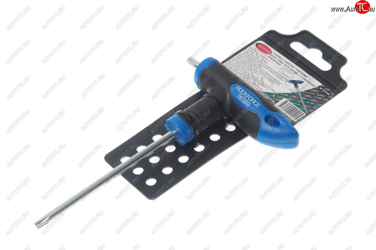 281 р. Ключ TORX Т-образный T25х100мм с резиновой ручкой с держателем ROCKFORCE ROCKFORCE rf-76725g  с доставкой в г. Керчь