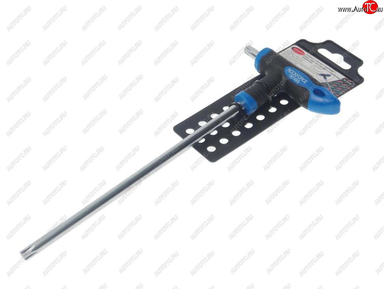 399 р. Ключ TORX Т-образный T45х200мм с резиновой ручкой с держателем ROCKFORCE ROCKFORCE rf-76745g  с доставкой в г. Керчь