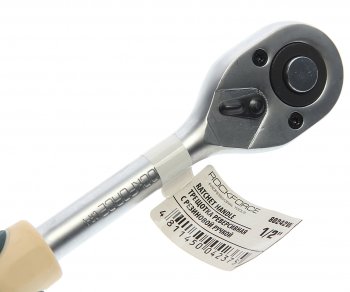 1 089 р. Ключ трещотка 12 45 зубов 255мм реверсивная с резиновой ручкой ROCKFORCE ROCKFORCE rf-80242w  с доставкой в г. Керчь. Увеличить фотографию 3