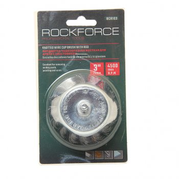 256 р. Кордщетка для дрели чашка 75мм витая сталь в блистере ROCKFORCE ROCKFORCE rf-bcr103  с доставкой в г. Керчь. Увеличить фотографию 1