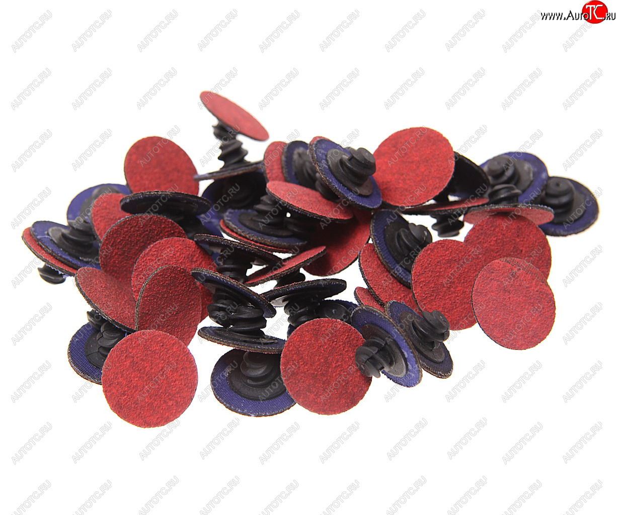 2 149 р. Круг шлифовальный 25мм (№100) абразивный красный 50шт. ROCKFORCE ROCKFORCE rf-bd1100c  с доставкой в г. Керчь
