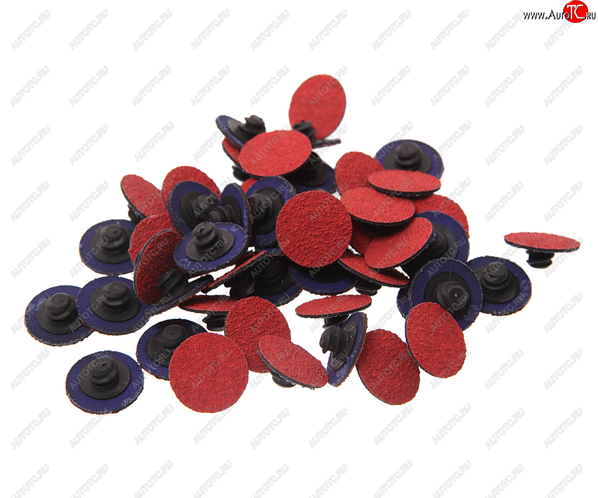 2 149 р. Круг шлифовальный 25мм (№60) абразивный красный 50шт. ROCKFORCE ROCKFORCE rf-bd160c  с доставкой в г. Керчь