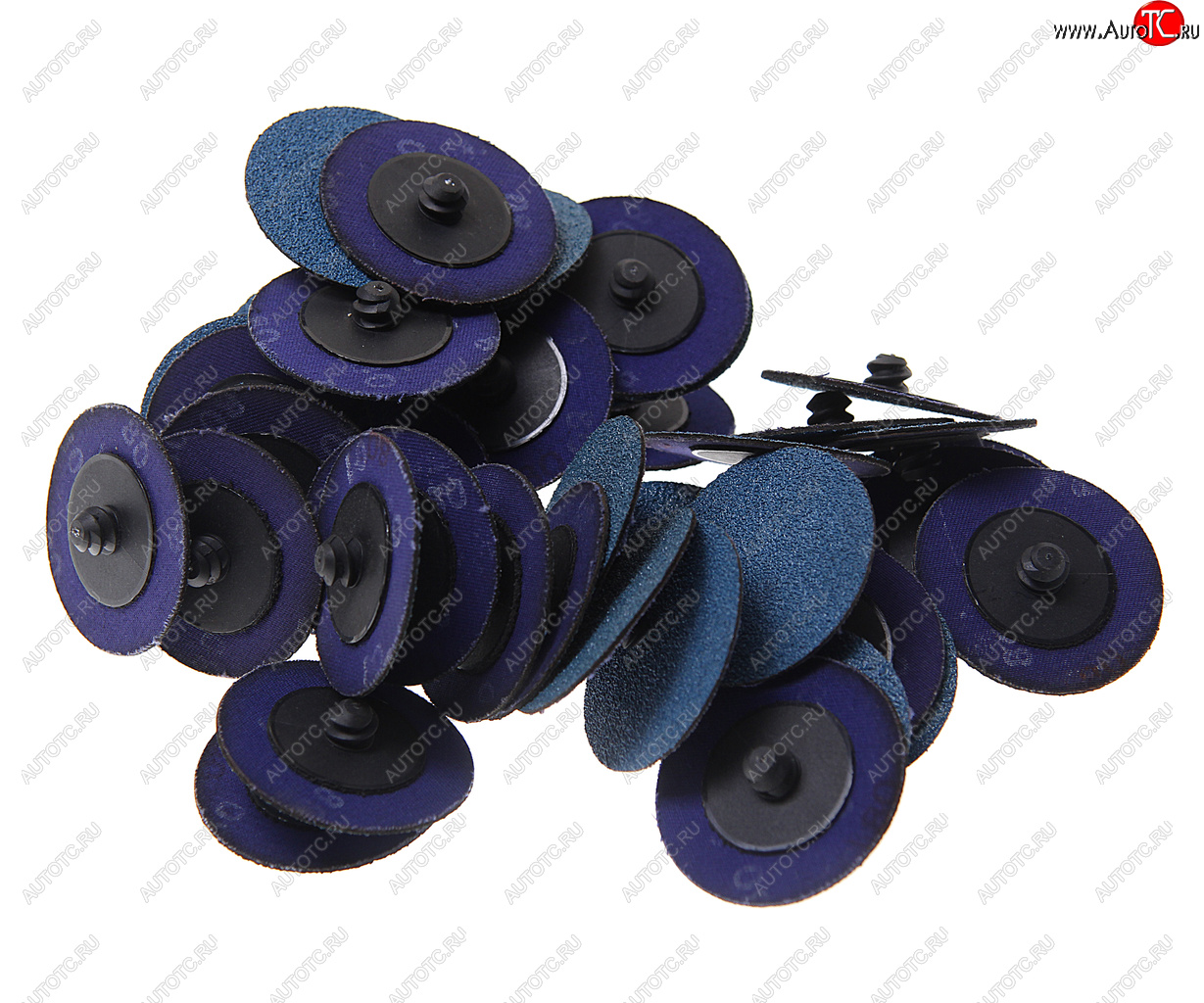 2 569 р. Круг шлифовальный 50мм (№80) абразивный синий 50шт. ROCKFORCE ROCKFORCE rf-bd280z  с доставкой в г. Керчь